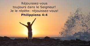Réjouissez-vous dans le Seigneur.